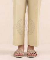 BEIGE COTTON STRAIGHT PANT