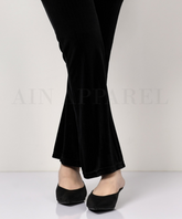BLACK VELVET STRAIGHT PANT