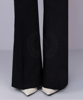 BLACK COTTON BOOT CUT PANT