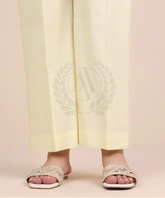 IVORY COTTON STRAIGHT PANT