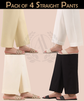 PACK OF 4 STRAIGHT PANTS