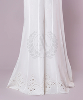 WHITE CHIKANKARI SHARARA PANT