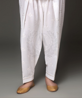 WHITE SEQUENCE EMBROIDERED SHALWAR