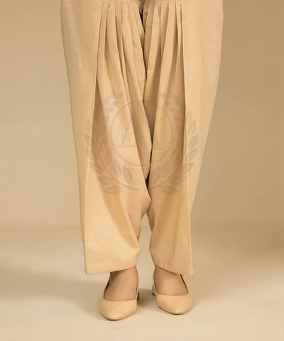 BEIGE SOLID SHALWAR