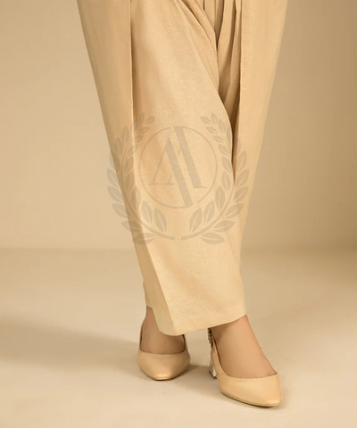 BEIGE SOLID SHALWAR