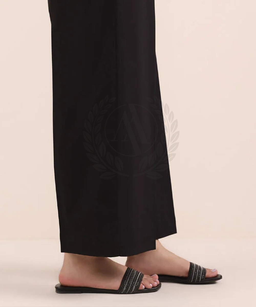 BLACK COTTON CULOTTES PANT