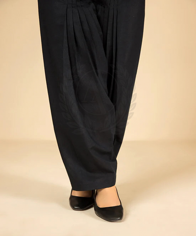BLACK SOLID SHALWAR