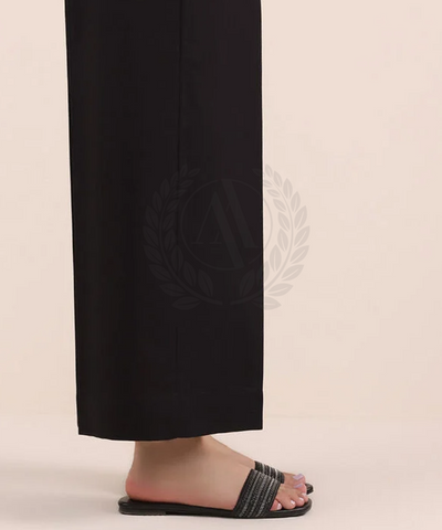BLACK COTTON CULOTTES PANT