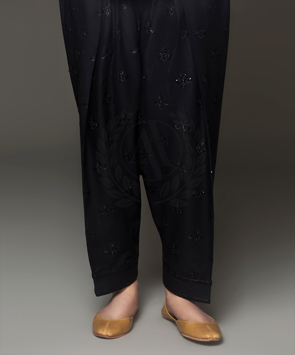 BLACK SEQUENCE EMBROIDERED SHALWAR