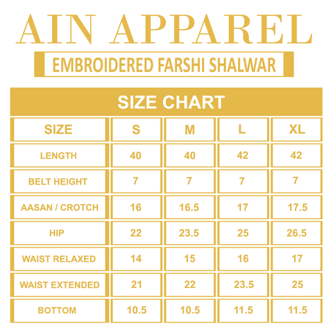 PACK OF 2 EMBROIDERED FARSHI SHALWAR