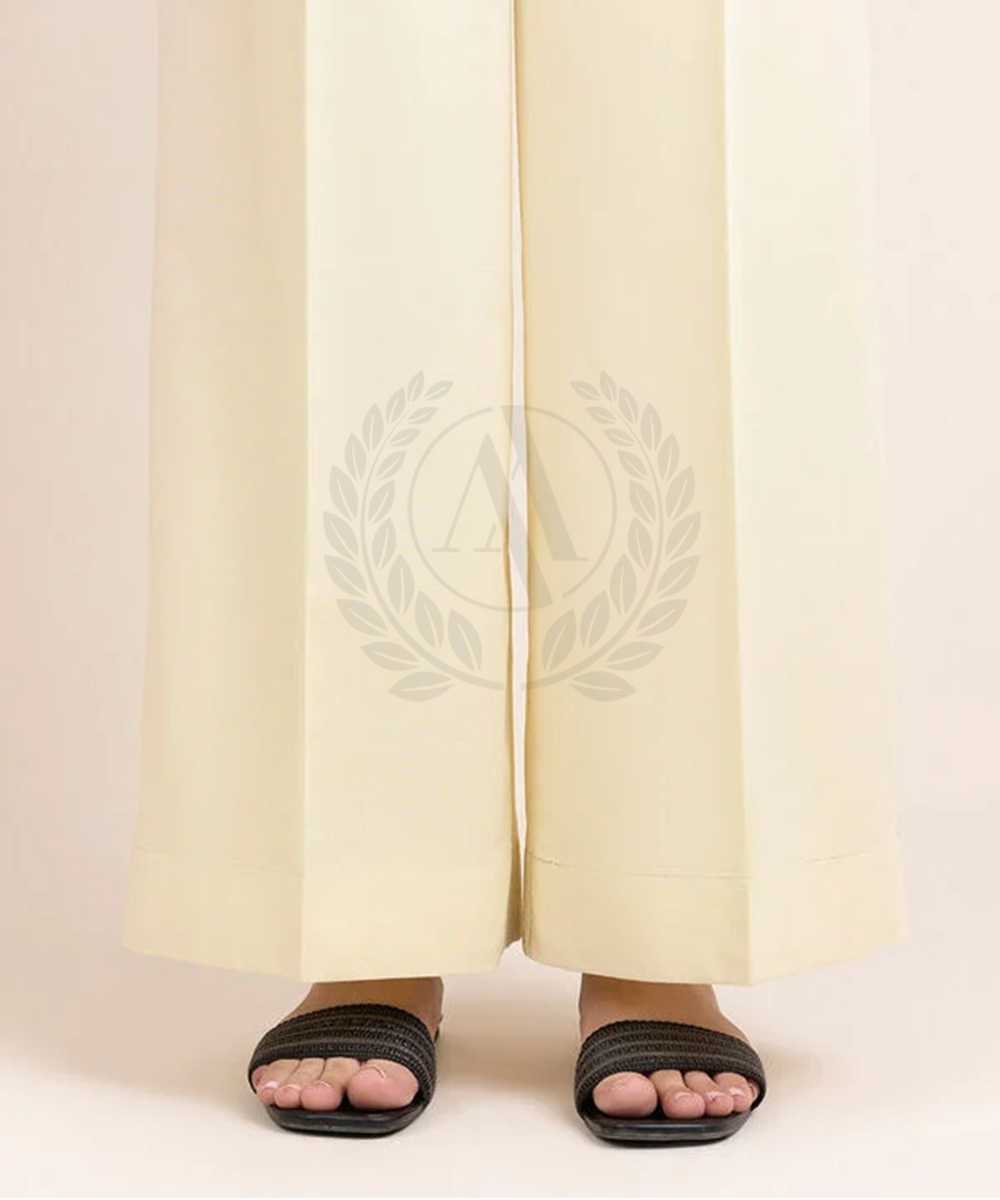 IVORY COTTON CULOTTES PANT