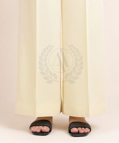IVORY COTTON CULOTTES PANT
