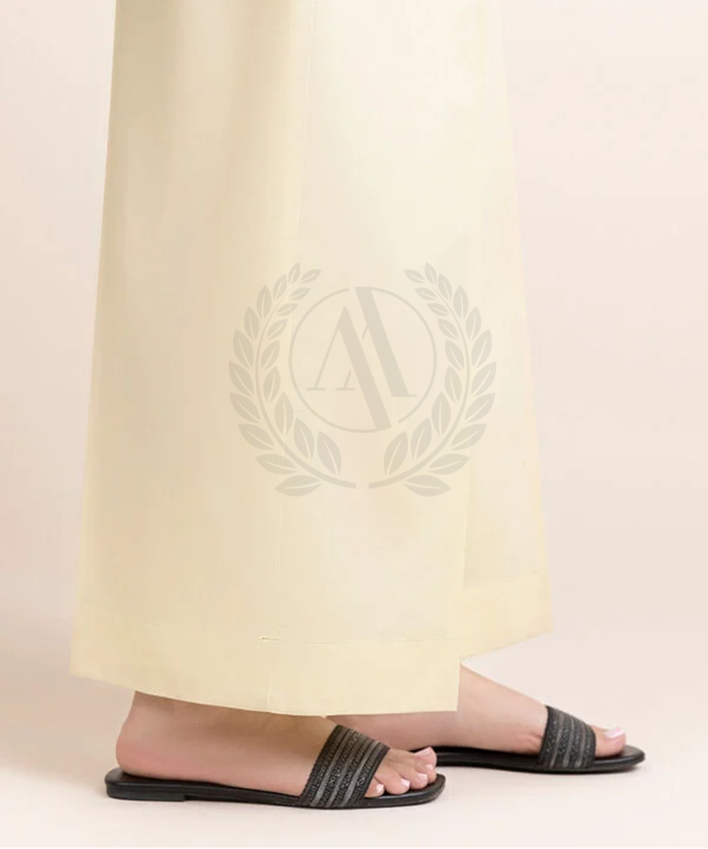 IVORY COTTON CULOTTES PANT