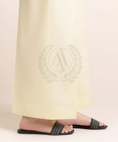 IVORY COTTON CULOTTES PANT