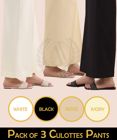 PACK OF 3 CULOTTES PANTS