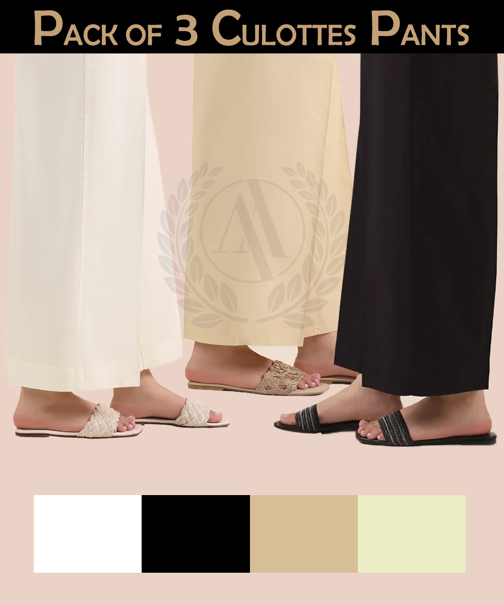 PACK OF 3 CULOTTES PANTS