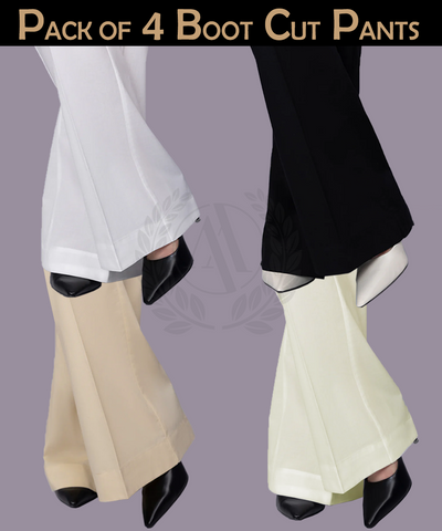 PACK OF 4 BOOT CUT PANTS